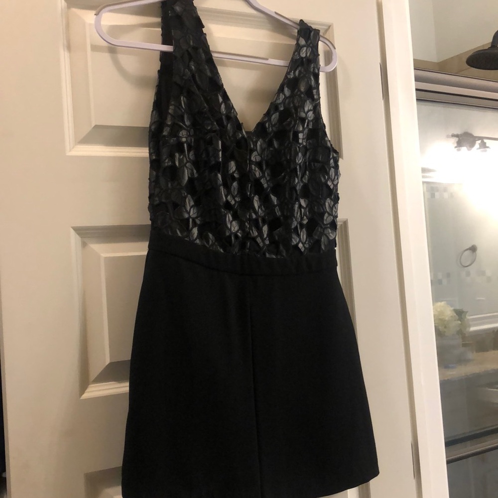 Sam Edelman leather floral Romper
